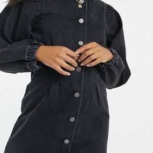 Pieces Black Jean Dress